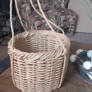 Natural Woven Basket with Handles